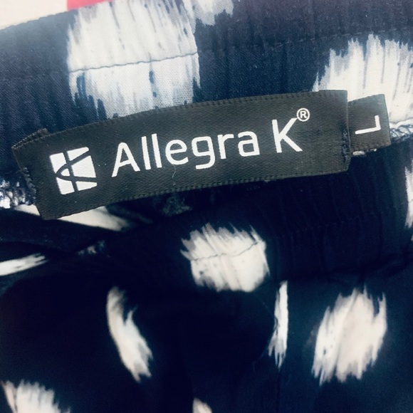 Allegra K Lace Trim Shorts - Navy + White Dot - Picture 5 of 5